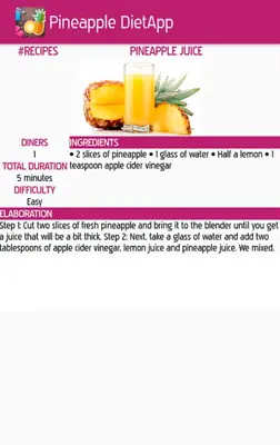 Pineapple DietApp - How to lose weight fast! android App screenshot 3